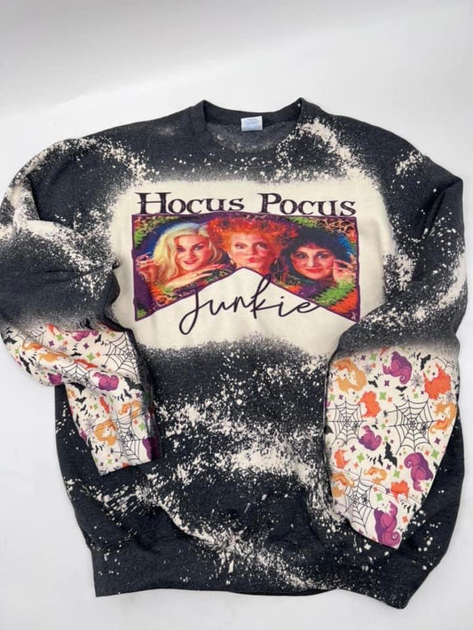 Pocus Junkie bleach sweatshirt