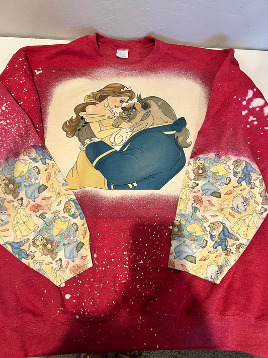 Enchanted rose bleach sweatshirt