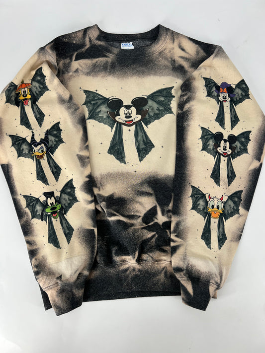 Magical Bats bleach sweatshirt